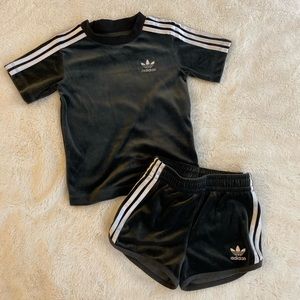 Adidas Velour Short Set